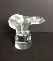 Sevres France Crystal Polar Bear Figurine
