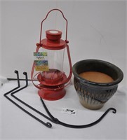 New "Lantern" bird feeder, 9" pottery flower pot