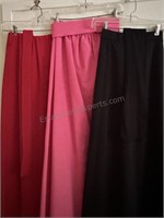 3 Long Skirts Size 6-8 Solid Color