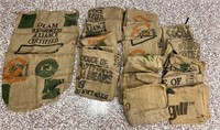 vintage burlap sacks- Cocoa bean bags