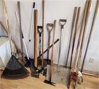 Over 20 Plus Yard Tools Shovels, Hoes, Rakes more