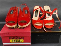 VanEli Red Wedges & Donna Karan Red Wedges