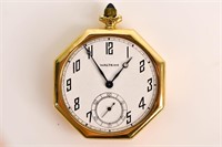 Antique 14k Gold Waltham Art Deco Pocket Watch