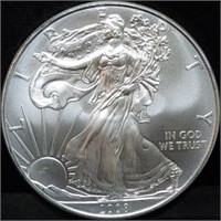 2008 1oz Silver Eagle Gem BU