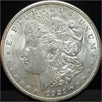 1921-S Morgan Silver Dollar Gem BU Nice Coin