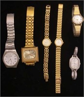 4 Seiko wristwatches 1 Bulova