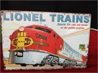 Lionel Trains Metal Sign 12 x 8"