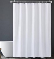 72-in Polyester Solid/White Solid Shower Liner