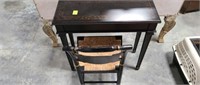 Ornate Top Desk /Table and Chair wicker seat