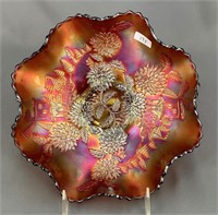 Chrysanthemum ruffled bowl - red