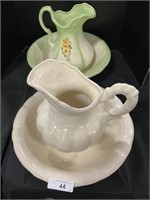 Ceramic Water Pitcher & Basin.