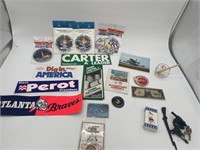 Assorted NASA patches, presidential/ sports
