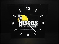 Hessels Farm Supplys Advertising Clock