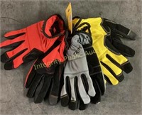 3pr Firm Grip Gloves Large