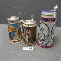 (3) Beer Steins