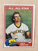 Paul Molitor 1981 Topps