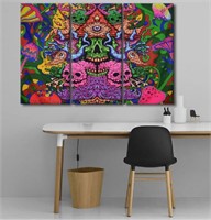 Hippy Canvas Wall Art  36Wx24H