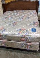 Double Box Spring, mattress, and headboard