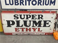Original Super Plume Ethyl Enamel Sign 1820 x 915