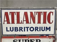 Superb Original Atlantic Lubritorium Enamel Sign