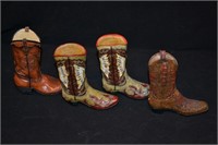 4pcs 5" Cowboy Boot Figures