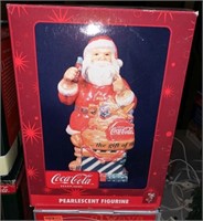 Coca-Cola Pearlescent Santa Figurine, Original Box