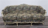 Vintage French upholstered sofa