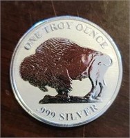 One Ounce Silver Round: Reverse Proof Buffalo