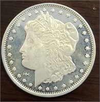 One Ounce Silver Round: Morgan Dollar Style