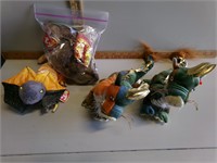 4 Beanie Babies, 3 dragons and a reptile