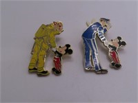 (2) Disney Mickey & FIreman~Police Pins