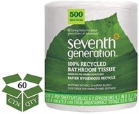 QTY 60 Seventh Generation Bathroom Tissue