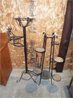 Lot (2) Rought Iron Plant Stands