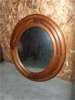 Oval Walnut Framed  Mirror