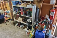Large Lot Of Garden Items And 3 Shelves