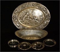 Collection of Sterling & Embossed Silver Pieces
