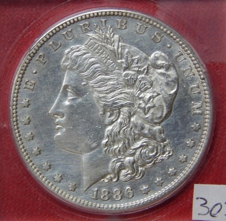 1886 S Morgan Silver Dollar