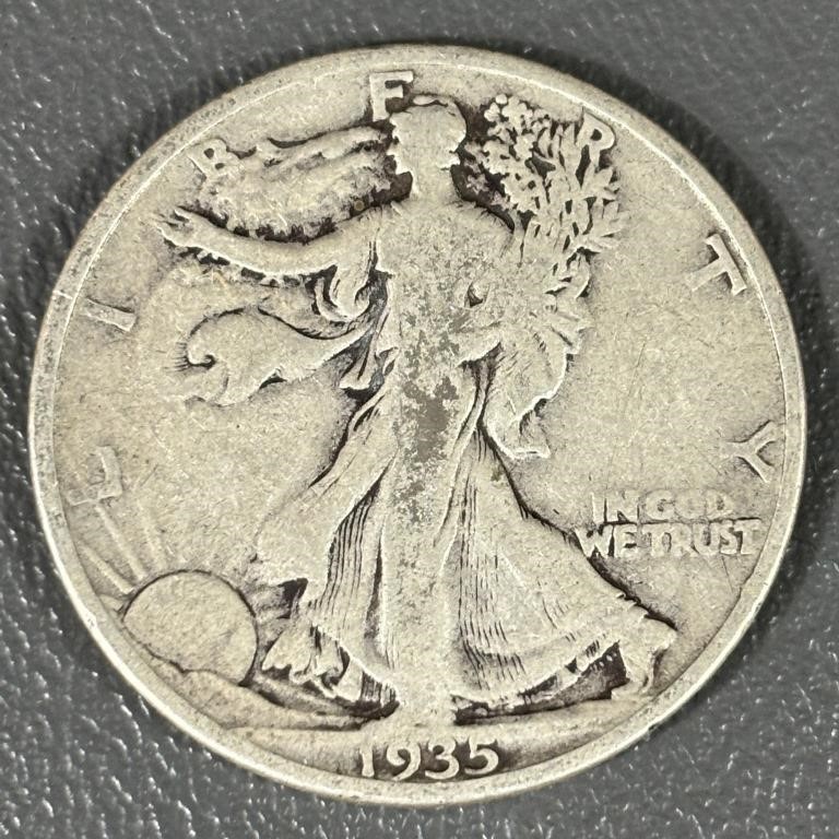 1935S Walking Liberty Silver (90%) Half Dollar