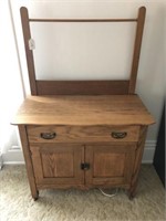 Antique Washstand with Towel Bar