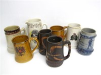ASSORTED STEINS INCL. 22KT GOLD ACCENT RCMP STEIN