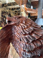 5” Tall Handcarved Wood Eagle on Base