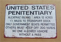 US Penitentiary Tin Sign 8" X 11"