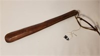 Baton Leather Wrapped Lead Brown 13"L