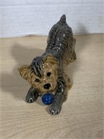 The Charm of Creamware Yorkshire Terrier Figurine