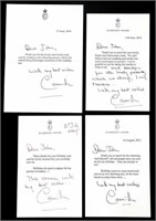 QUEEN CONSORT CAMILLA SIGNED TYPED LETTERS