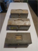 (3) Metal Tool Boxes