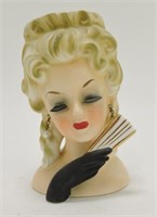 Inarco lady with fan head vase E-1062, 1963