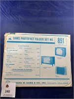 Vintage Sams Photofact Folder No 891 TVs