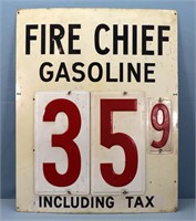 Fire-Chief Gasoline Gas Station Price Sign