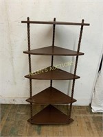 5 TIER WOODEN CORNER SHELF